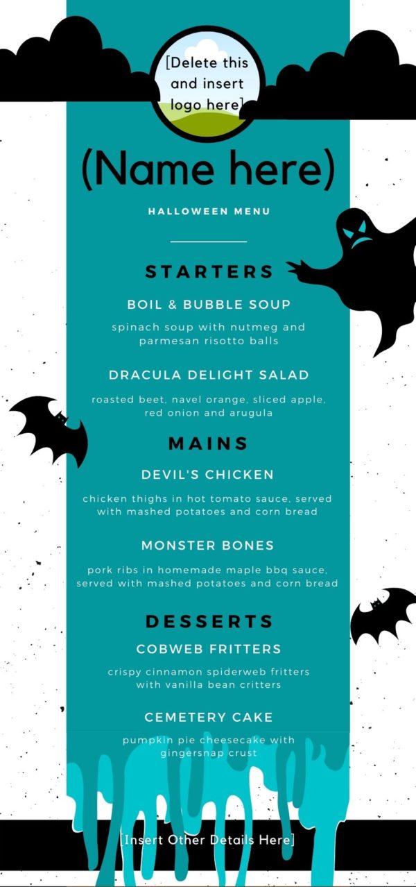 Halloween Restaurant Menu Template - Image 4