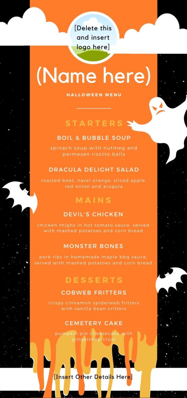 Halloween Restaurant Menu Template - Image 5