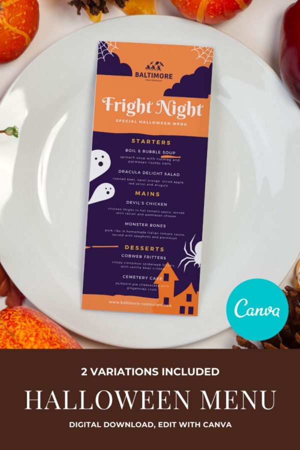 Halloween Restaurant Menu Template