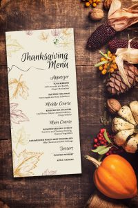 Menu for Thanksgiving Template 2