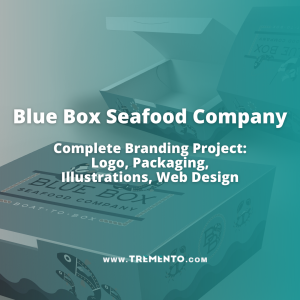 Blue Box Seafood Company Packaging design