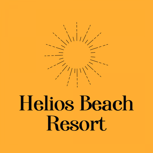 Minimalist Caribbean Beach Resort Logo - Helios Beach Resort