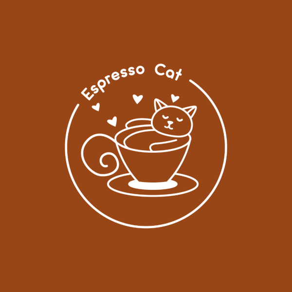 Adorable Coffee Shop Logo - Espresso Cat - Image 2