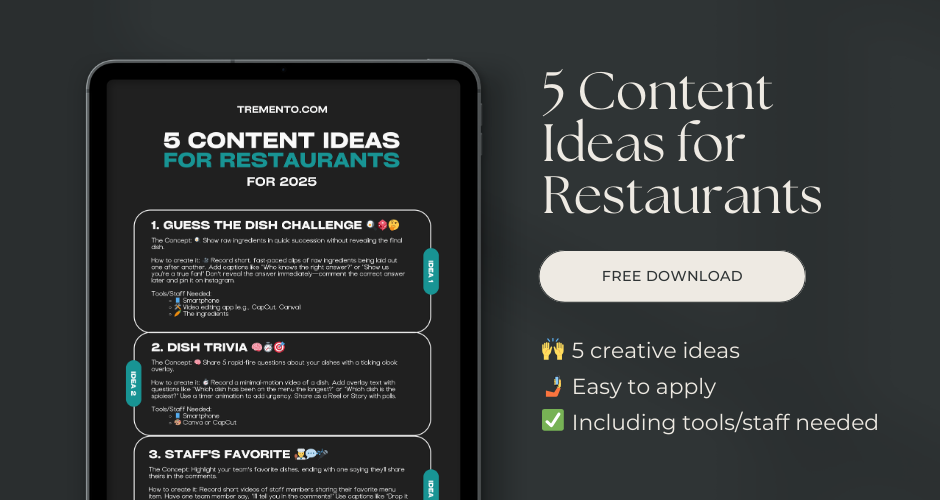 5x Content Ideas for Restaurants Free Download